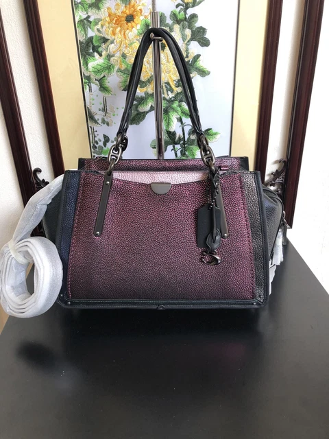 Coach metallic colorblock dreamer 36 satchel in pebble leather online