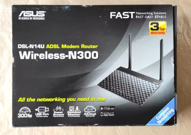 Modem Router ASUS DSL-N16U 300 MBPS Wireless N