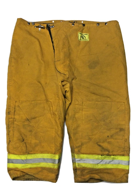 52x24 52s Morning Pride Yellow Firefighter Turnout Pants w/ Yellow Stripes P1356
