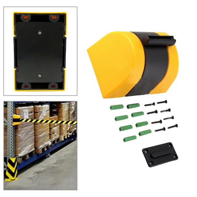 10M Barrier Tape Hazard Safety Warning Yellow Black Retractable Isolation Belt