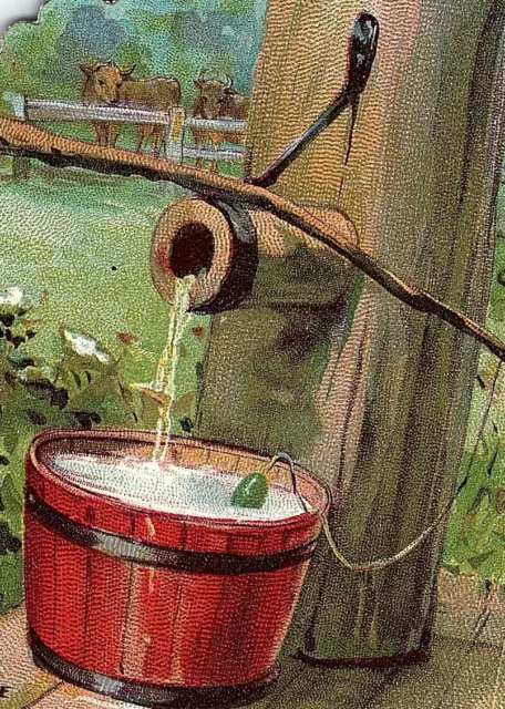 Simple Simon Coffee Lion Trade Card Cut Die Victorian Rhyme #13  Water Bucket