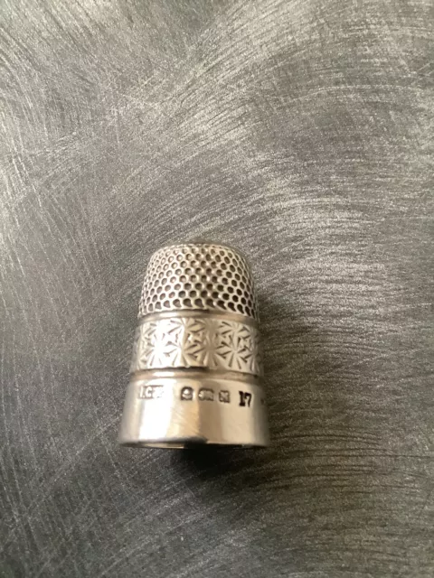 Solid Silver English Hallmarked Royal Spa Thimble Henry Griffith B’ham 1936