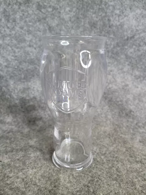 Samuel Adams Pint Beer Glass Tapered Fluted Top Clear Name Embossed Replacement 3