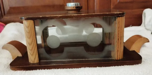 ANCIENNE BOITE A Biscuits En Verre Plateau Miroir Art Deco EUR 59,99