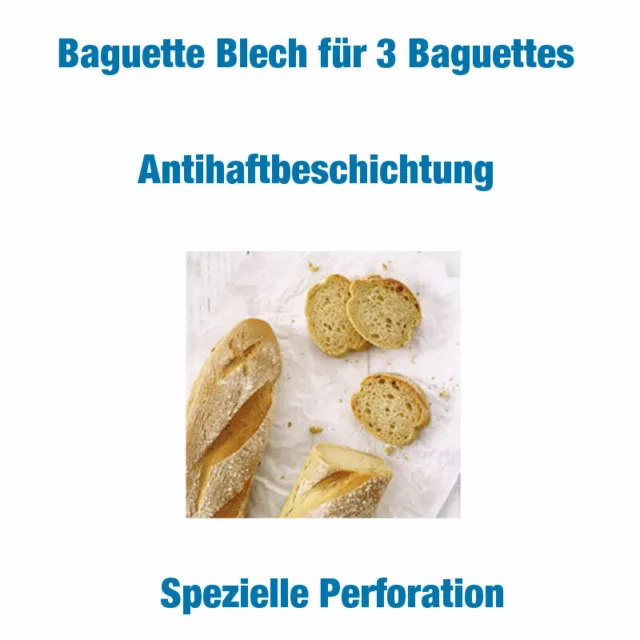 Birkmann Easy Baking Baguette Blech Antihaft Blech für 3 38,5x28 cm 230°C 3