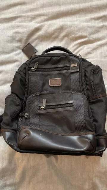 Tumi Alpha Traveling Backpack, 16in Laptop pocket, nylon, leather(vintage, rare)