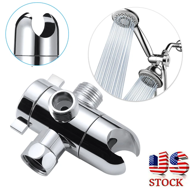 ABS BATHROOM SHOWER Head Diverter 3Way Valve Sprayer Arm Mount Water