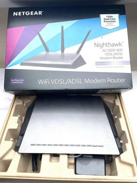 NETGEAR D7000 AC1900 Wi-Fi VDS/MODEM ADSL ROUTER INTERNET DIFETTOSO