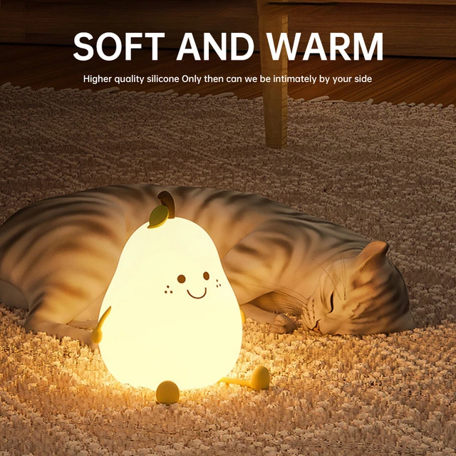 CREATIVE LED BEDSIDE Table Lamps Silicone Kid Room Battery Gift Night