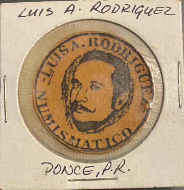 1987 Luis A Rodríguez Token 10c Savings Bar, Palmas Mar Humacao SFPR Puerto Rico