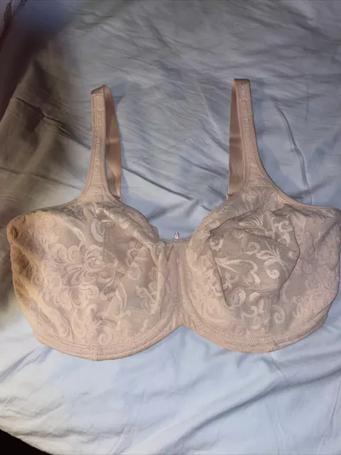 LUNAIRE 36DD UNDERWIRED Bra in Brown with Lace and Embroidery