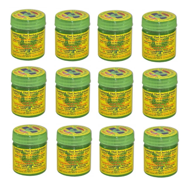 12 X Hong Thai Hierba Inhaler Tailandesa Hierbas Aceites Esenciales Aromaterapia