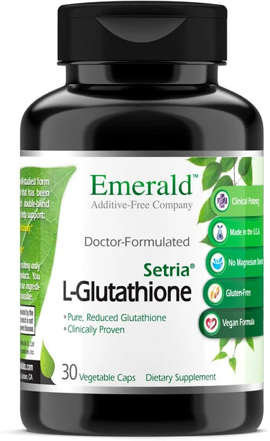 L-Glutatión (Setria) de Emerald, 30 cápsulas