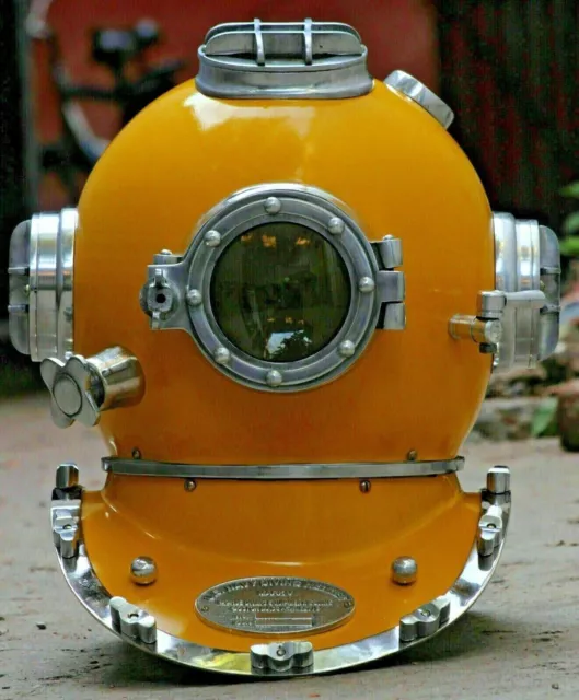 Diving Helmet US Navy Mark V Deep Sea Marine Divers Antique Scuba Sea DiversA