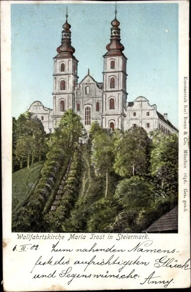 Leuchtfenster Ak Mariatrost Graz Steiermark, Wallfahrtskirche... - 10482783