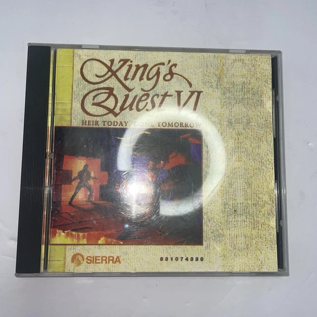 King's Quest VI 6 French Français Vintage Sierra PC game 3.5 floppy disquettes