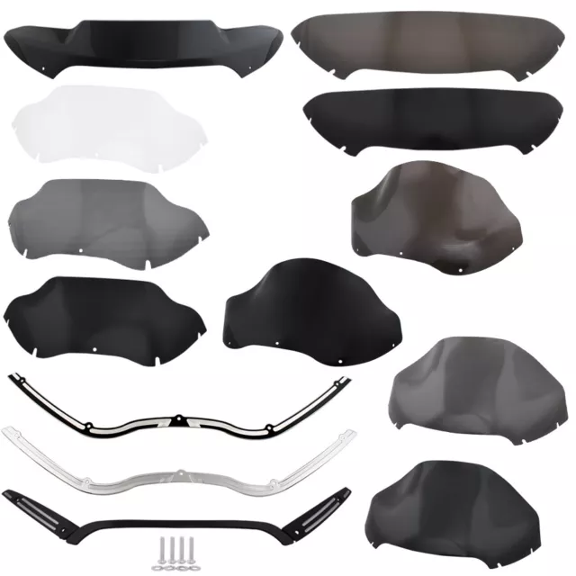 4.5/5/9.5/12.5/13"Motor Wave Windshield Windscreen /Trim For Harley Road Glide