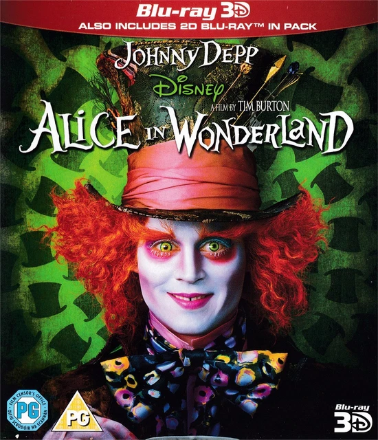 ALICE AU PAYS des merveilles Johnny Depp (Walt Disney) NEUF Toutes les régions 2D & 3D BluRay