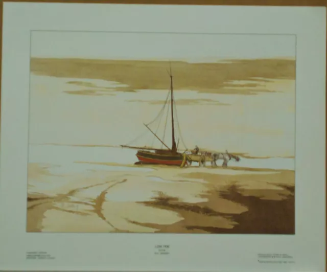 R.A. MASSEY, Offset-Litho,  " Low Tide"   im Druck signiert