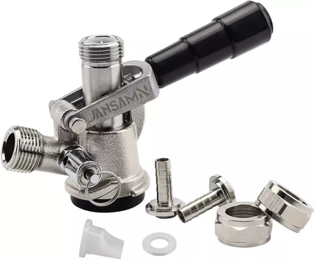 TYPE KEGERATOR Sankey D Tap with Stainless Steel Probe Keg Coupler Clamp JANSAMN