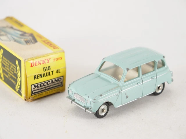 Dinky Toys 518 - Renault 4L Bleue échelle 1:43 - Modèle Authentique Avec Boîte D'origine