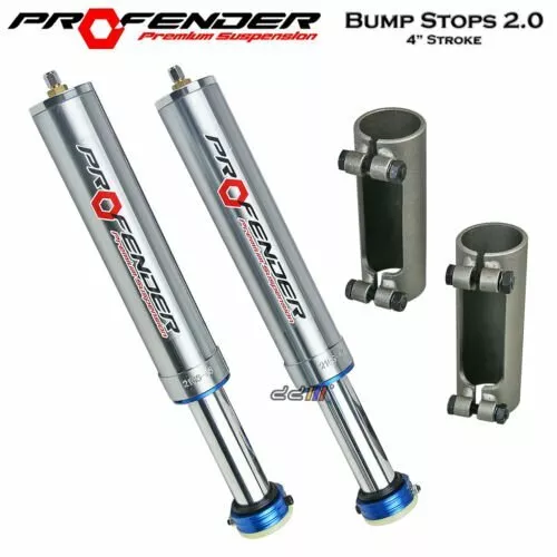 2x PROFENDER 2.0 Hydraulic Travel Bump Stops Fit For 4" Stroke w/ Mounting Can