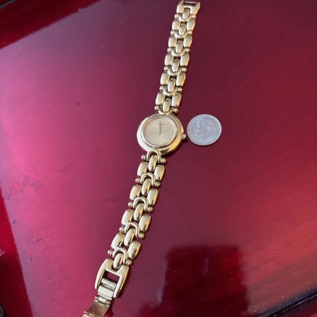 Movado White Dial Gold Band Womans Watch