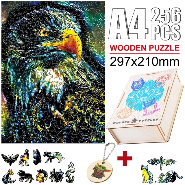 Owl Animal Jigsaw Puzzles Elegant Shape Wooden Adults Kids Intellectual Toy Game