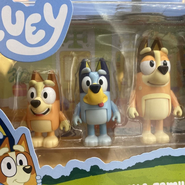FIGURINE BLUEY BLUEY & Family Pack de 4, Bingo, Bandit & Chilli