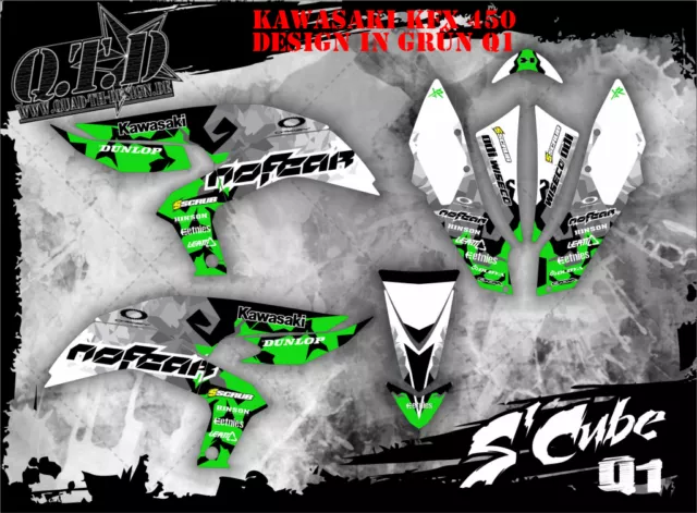 Scrub Dekor Kit Atv Kawasaki Kfx 450 Graphic Kit S'cube B