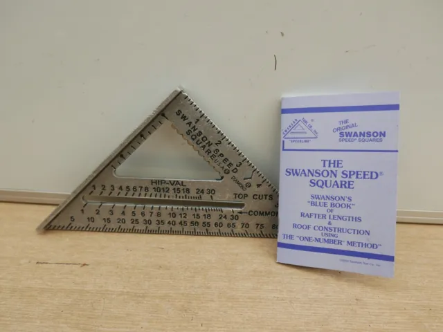 Swanson  7" Speed Roofing Square & Blue Book S0101 + 4.5" Trim Square S0145 2