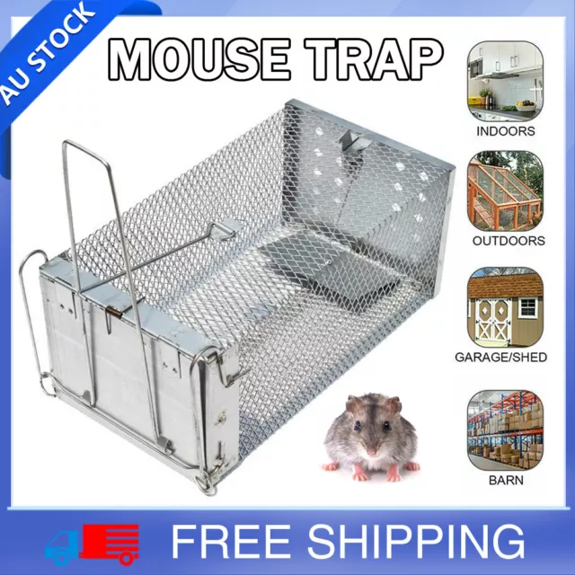 1/2/4 Humane Rat Trap Cage Live Animal Catch Pest Rodent Mouse Bait Control Box