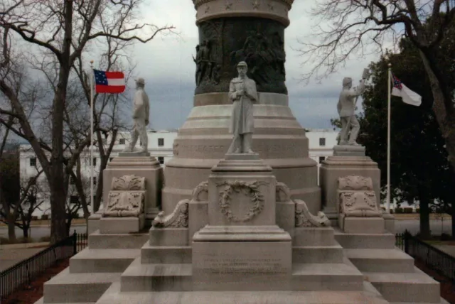 Confederate Memorial Monument Montgomery Alabama, Civil War AL Statue - Postcard