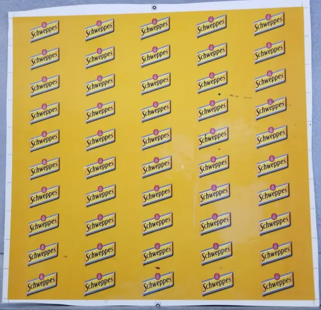 Schweppes Advertising Preproduction Art Work Label Logo 1783 Yellow 2000
