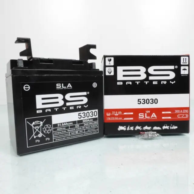 Batterie SLA BS Battery pour Moto BMW 750 K 75 Rt Abs 1989 à 1996 53030 / 12V