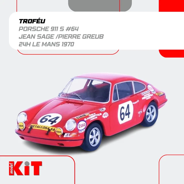 Miniature Porsche 911 1/43 Spark S No.35 Le Mans 1971 - Voiture