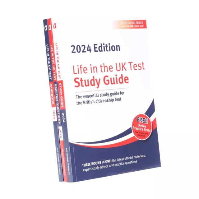 LIFE IN THE UK Test 2024 3 Books Collection Set Non Fiction