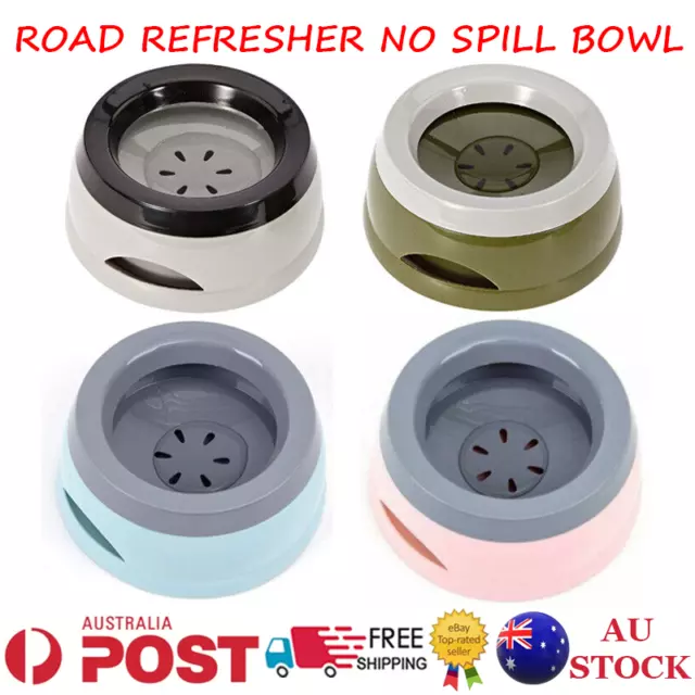 Road Refresher No Spill Bowl Dog Puppy Pet Travel Water Bowl Feeder Free Post