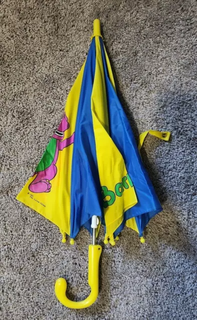 VTG 1992 Barney The Lyons Group Kids Umbrella
