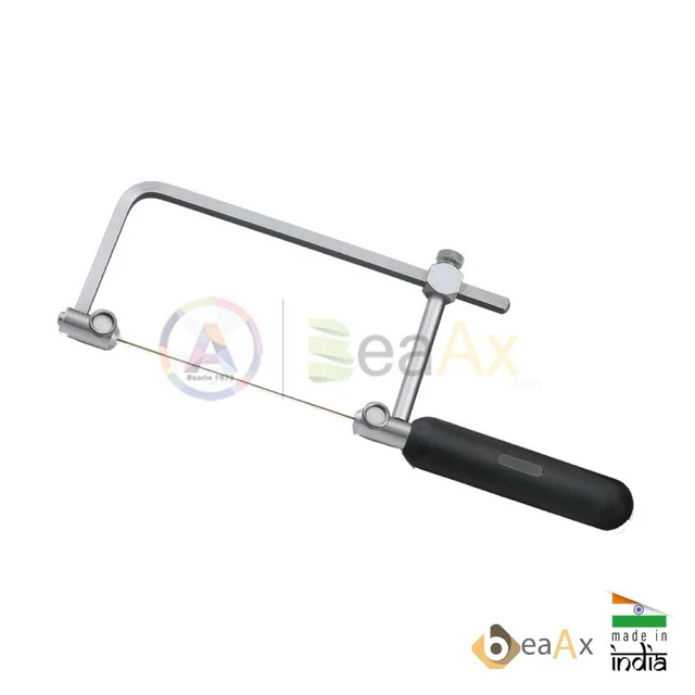 Archet à Métal Réglable 150 Mm - Poignée Plastique - Pour Scie à Bijoux - Neuf Avec étiquettes