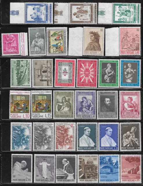 MNH 1960s Vatican City Europe Packet Lot of 32 Stamps Country Collection Pope