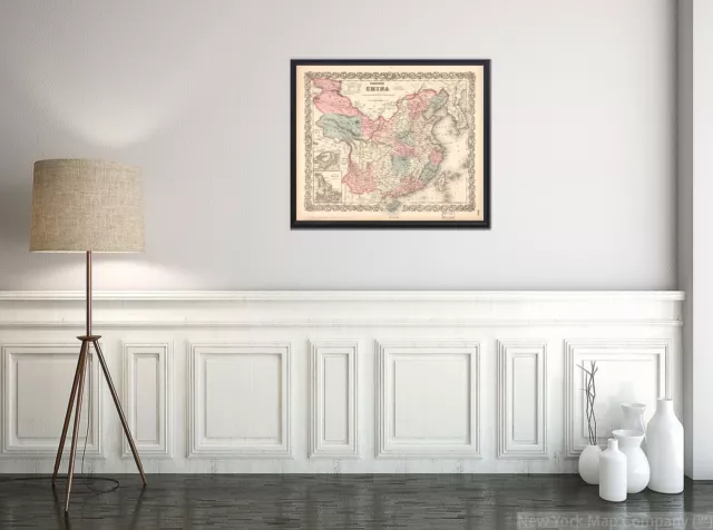 1871 Map| Colton's China| China Map Size: 20 inches x 24 inches |Fits 20x24 size 2