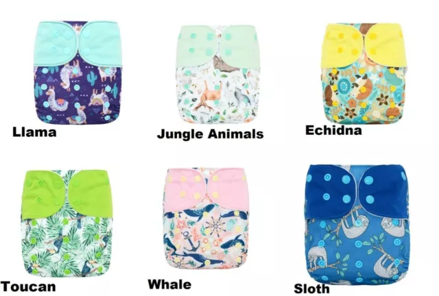 1 x EezKoala Baby One Size Snaps Pocket Cloth Nappy Shell