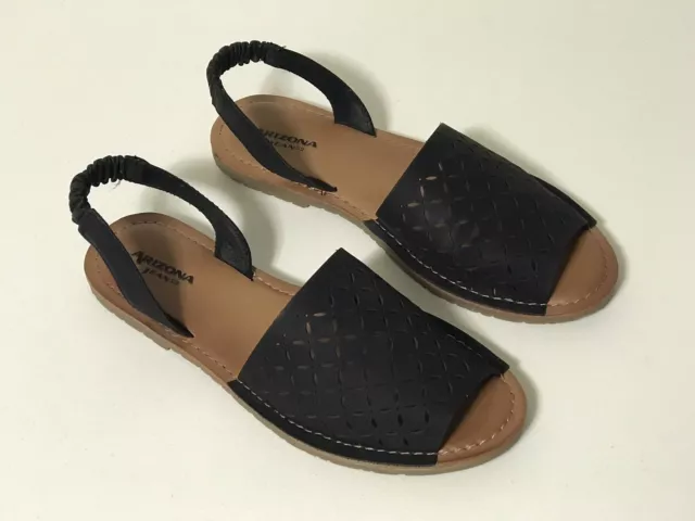 Women's Arizona Jeans Co. Harmony Sandals Flat Shoes Black Size 9M