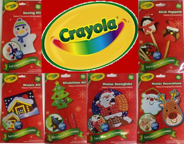 Christmas Children's Arts Craft Kits Crayola Sets Fun Festive Craft XMAS