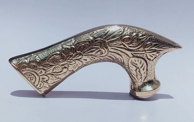 Poignée en laiton massif unique en relief de créateur antique pour cadeau...