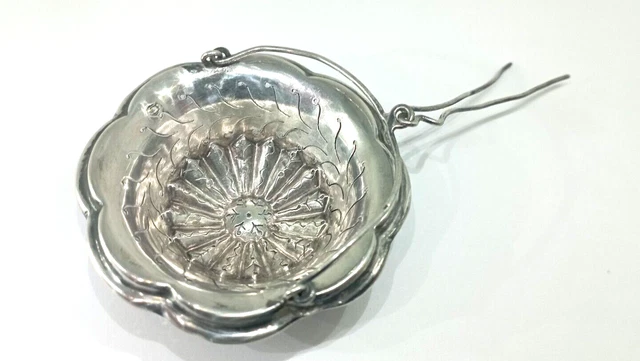 Miroir De Poche (Compact) Ancien En Argent Poinçonné - Birmingham 1917 - Occasion Vintage (Royaume-Uni)