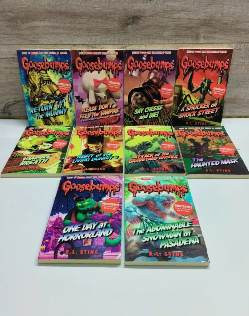 Goosebumps R L Stine 10 Book Paperback Collection Bundle Job Lot Kids Youth