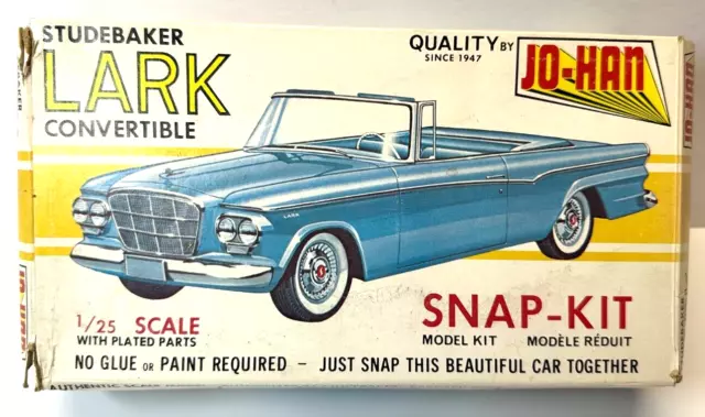 Jo-Han 1:25 1962 Studebaker Lark Convertible Vintage Rare Built Boxed Model Kit