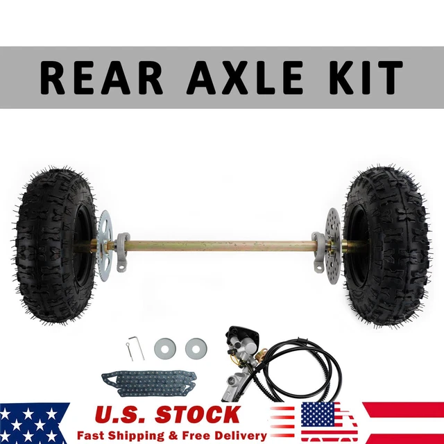 29& REAR AXLE Assembly Complete Wheel Hub Kit Go Kart Quad Trike Drift